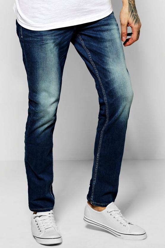 Skinny Fit Stone Washed Fashion Jeans